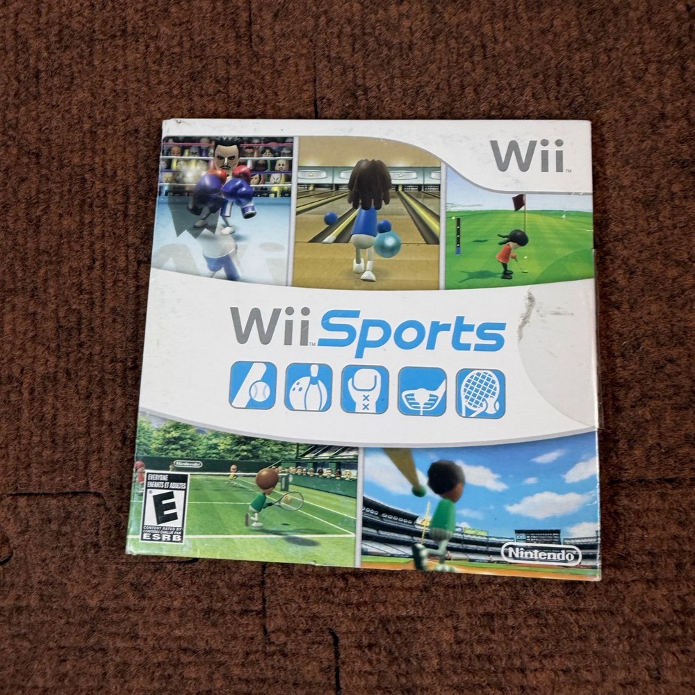 Nintendo Wii Sports Manual and Cardboard Sleeve Case Only No Game RVL-RSPE-USA-2